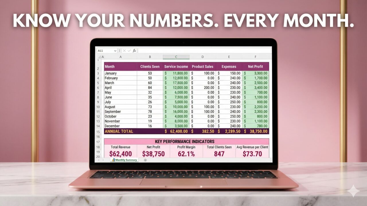 Nail Tech Client Tracker Excel